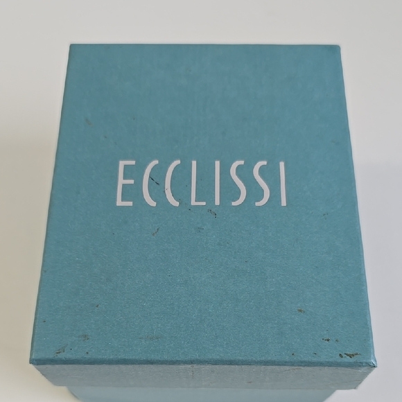 Ecclissi Sterling Silver Quartz Watch Black Druzy Accents + Extra Links - Picture 16 of 16